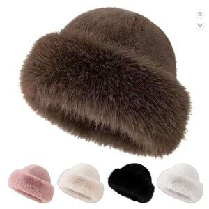 New Winter Warm Plush Fisherman Cap, Thick Fluffy Furry Mink Style Hat